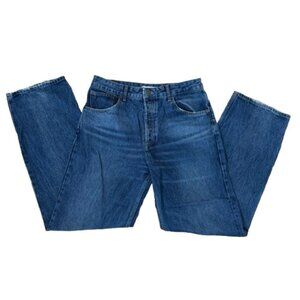 ZARA Straight / Wide Leg Denim Jeans Classic Blue Size 10
